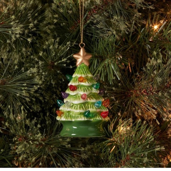 Light up Ceramic Retro Christmas Tree Ornament nwt - Picture 3 of 12